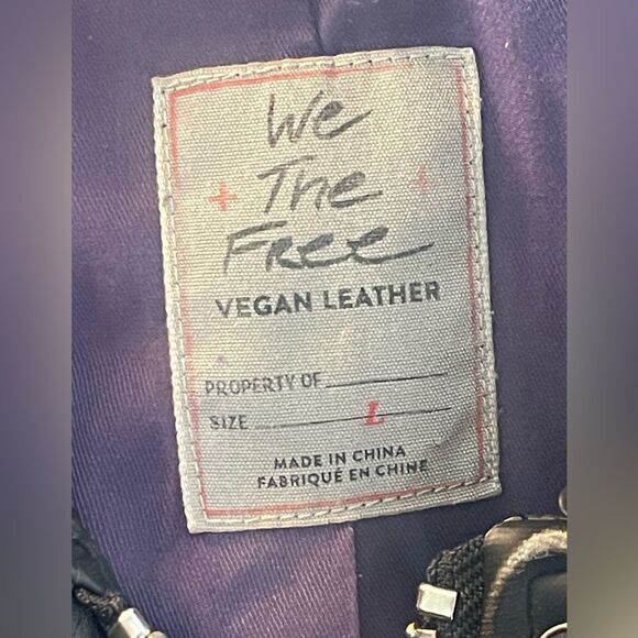 Free People Emma Shrunken Vegan Moto Jacket. 90’s Monica jacket from Friends. L - Picture 7 of 11